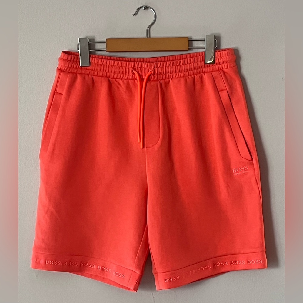 Men’s BOSS by Hugo Boss Orange Athleisure Beach Summer Vacation Gym Shorts 🩳 NWT